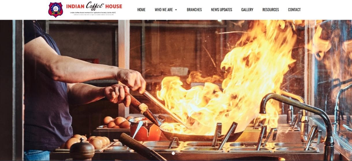 Indian Coffee House website preview